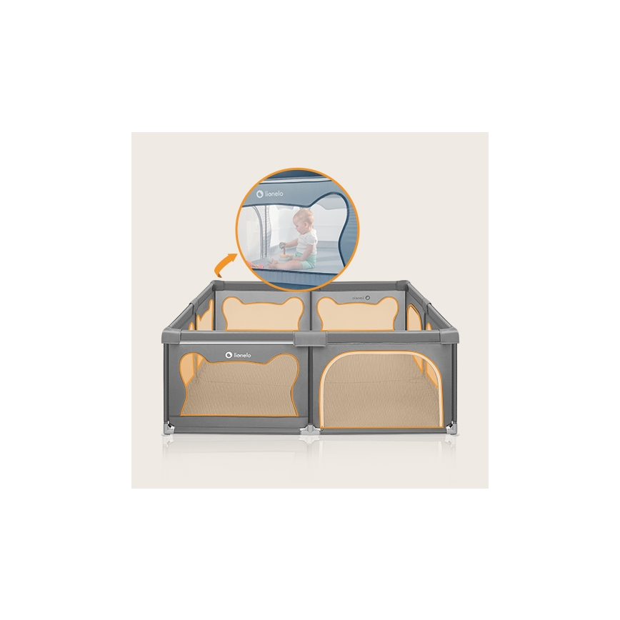 Lionelo - Parc pour enfants WILLOW XL gris