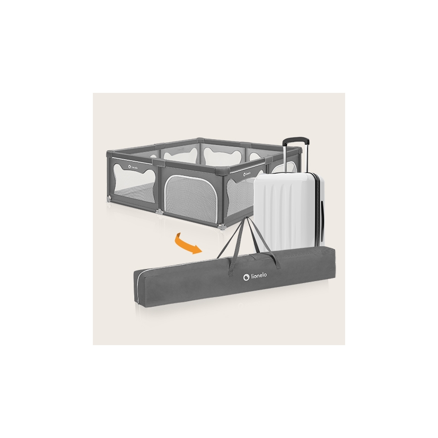 Lionelo - Parc pour enfants WILLOW XL gris