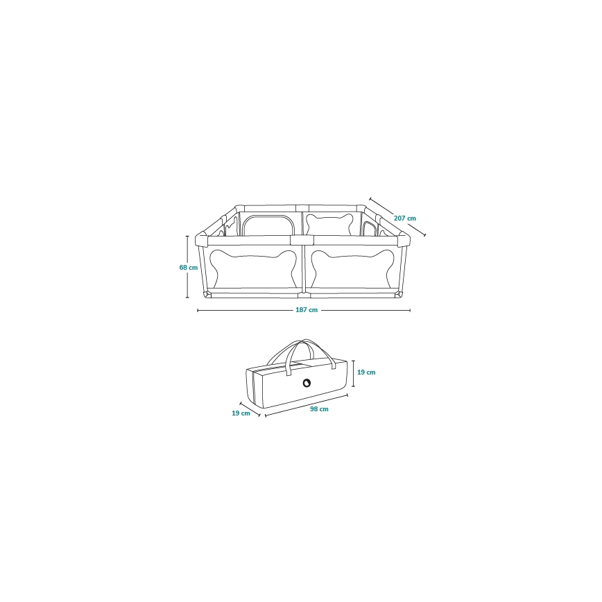 Lionelo - Parc pour enfants WILLOW XL gris