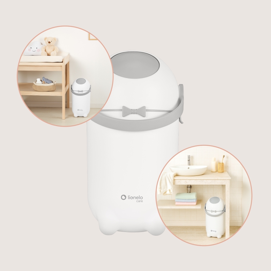 Lionelo - Poubelle à couches PUREBIN 10 l Blanc