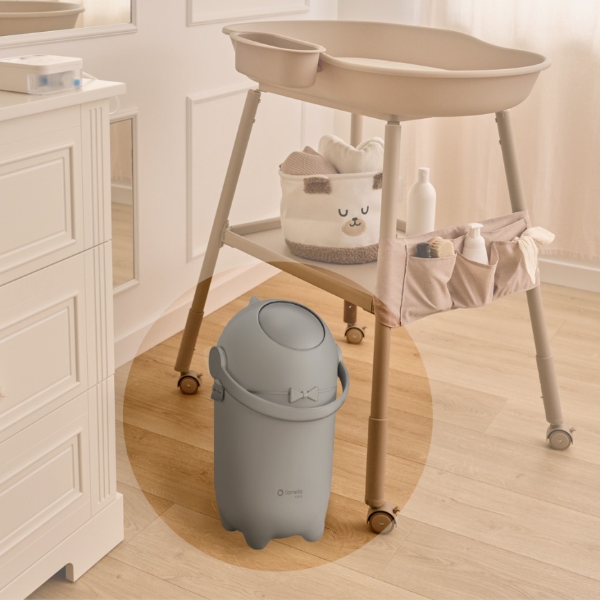 Lionelo - Poubelle à couches PUREBIN 10 l gris