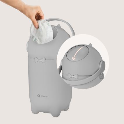 Lionelo - Poubelle à couches PUREBIN 10 l gris