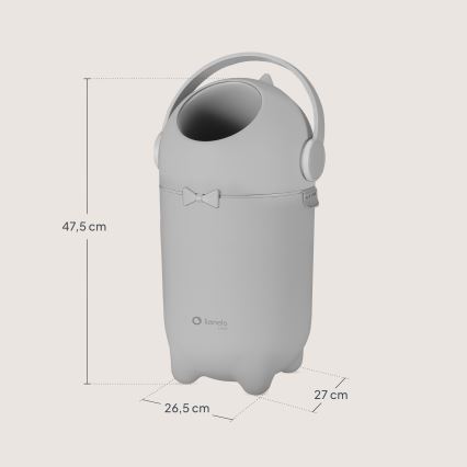 Lionelo - Poubelle à couches PUREBIN 10 l gris