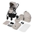 Lionelo - Poussette combinée 2-en-1 AMBER PLUS Beige Sable
