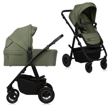 Lionelo - Poussette combinée 2-en-1 AMBER PLUS Vert forêt