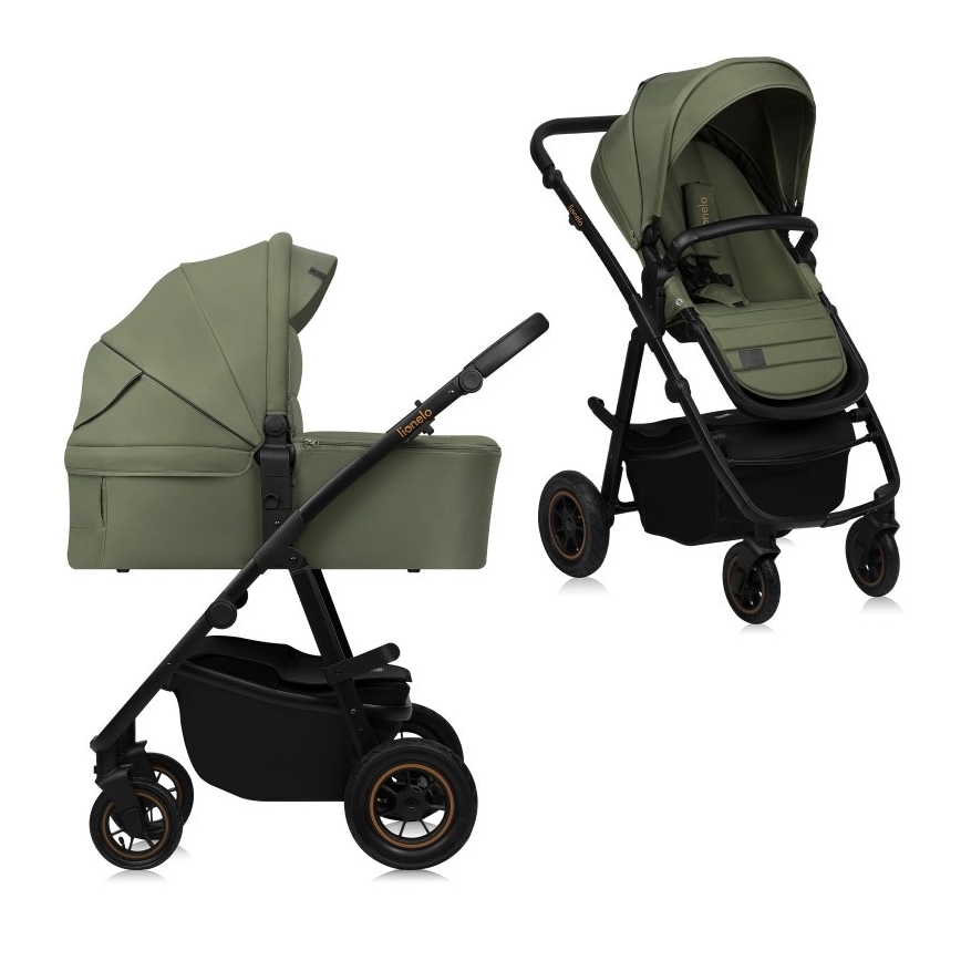 Lionelo - Poussette combinée 2-en-1 AMBER PLUS Vert forêt