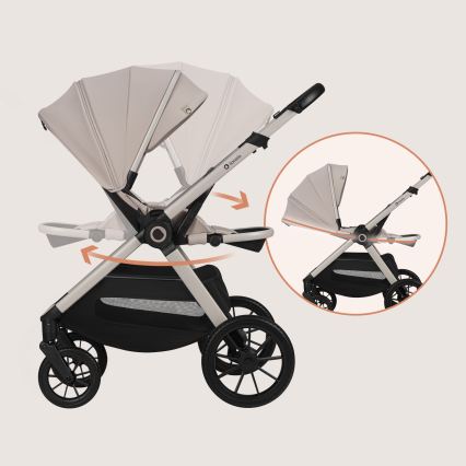 Lionelo - Poussette combinée 2-en-1 LAYLA Beige sable