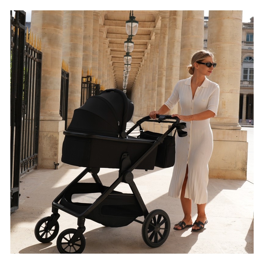 Lionelo - Poussette combinée 2-en-1 LAYLA Noir Onyx