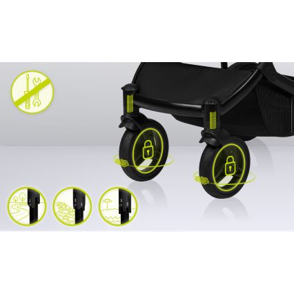 Lionelo - Poussette combinée 2-en-1 MARI TOUR Gris pierre