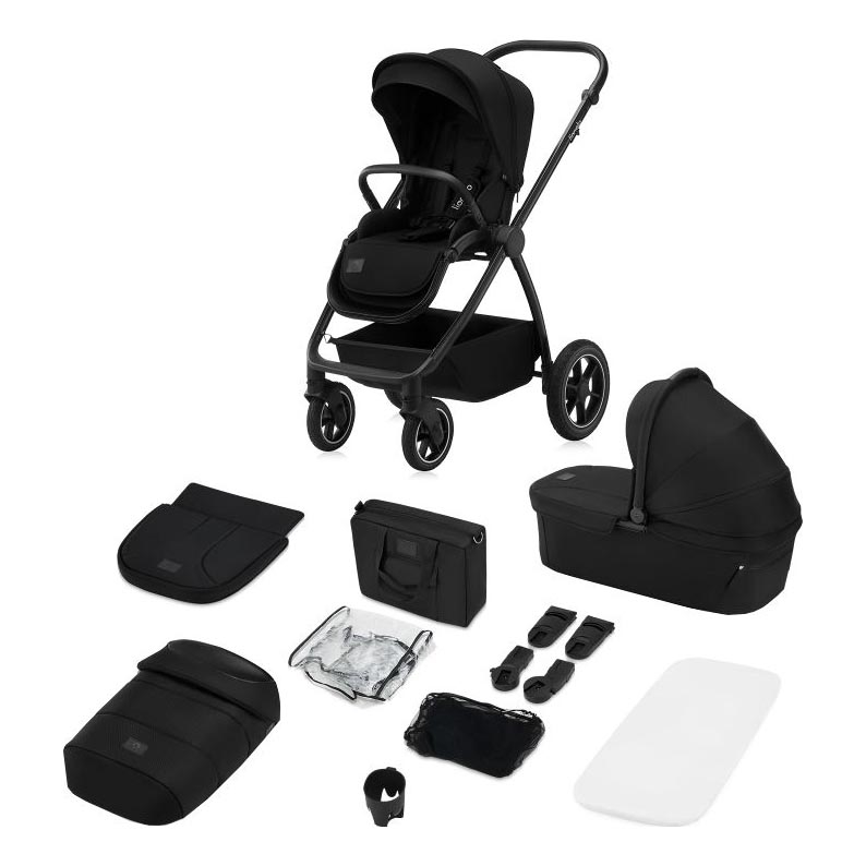 Lionelo - Poussette combinée 2 en 1 MERIL Noir Onyx