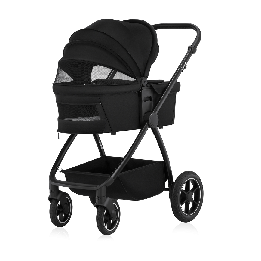 Lionelo - Poussette combinée 2 en 1 MERIL Noir Onyx