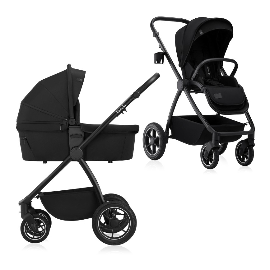 Lionelo - Poussette combinée 2-en-1 MERIL Onyx noir