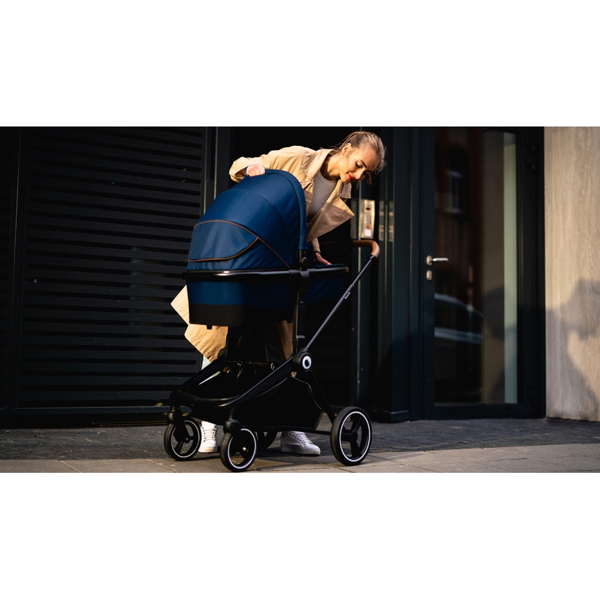 Lionelo - Poussette combinée 2-en-1 MIKA Blue Navy