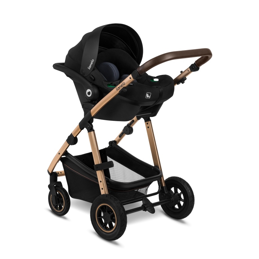 Lionelo - Poussette combinée 3-en-1 AMBER Black Onyx
