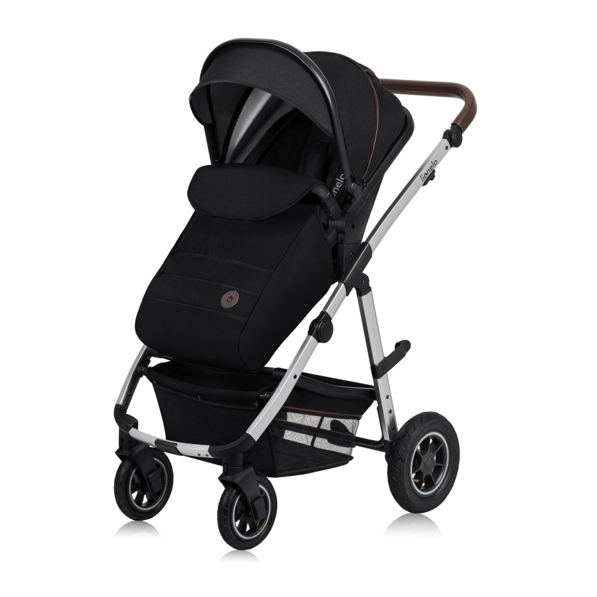 Lionelo - Poussette combinée 3-en-1 AMBER Noir et argent