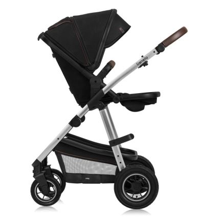 Lionelo - Poussette combinée 3-en-1 AMBER Noir et argent
