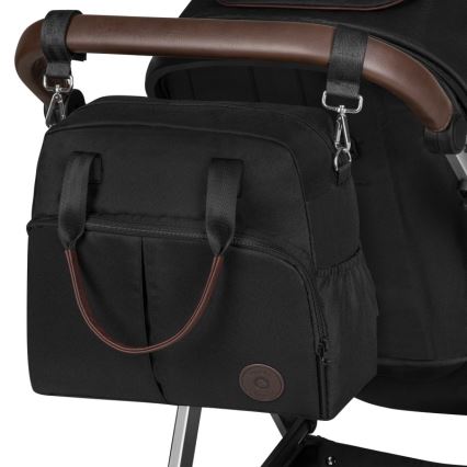 Lionelo - Poussette combinée 3-en-1 AMBER Noir et argent