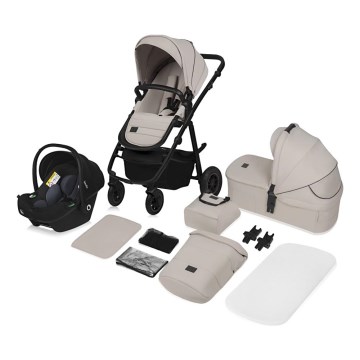 Lionelo - Poussette combinée 3 en 1 AMBER PLUS Beige sable