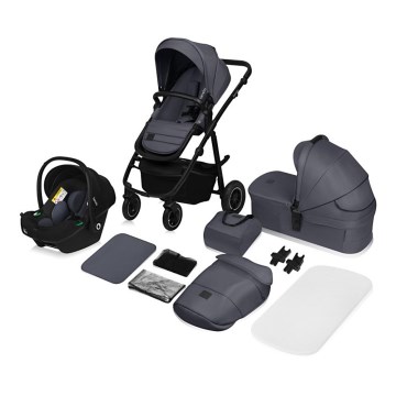 Lionelo - Poussette combinée 3 en 1 AMBER PLUS gris graphite