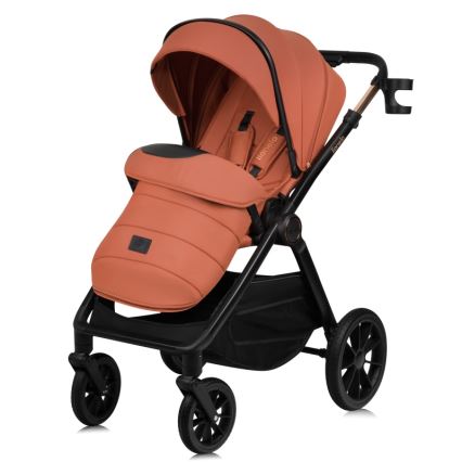 Lionelo - Poussette combinée 3-en-1 LAYLA Brun rouille