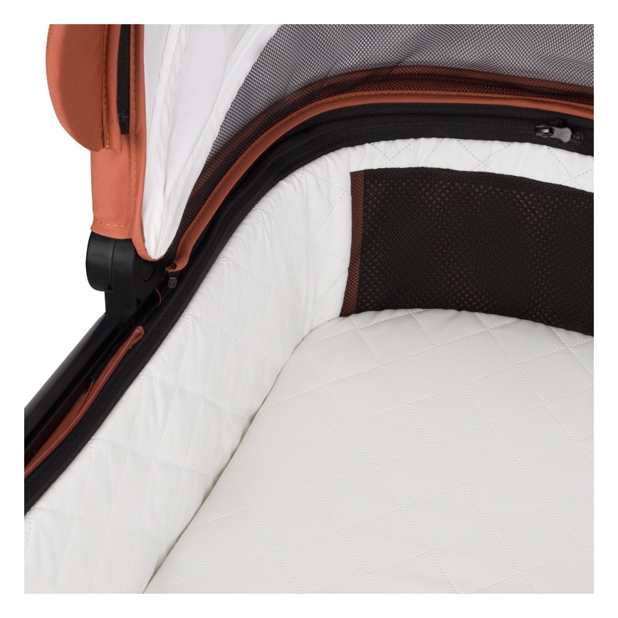 Lionelo - Poussette combinée 3-en-1 LAYLA Brun rouille