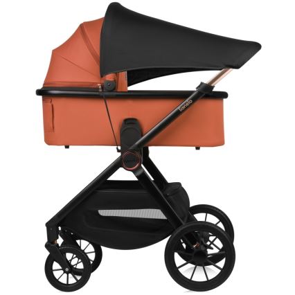 Lionelo - Poussette combinée 3-en-1 LAYLA Brun rouille