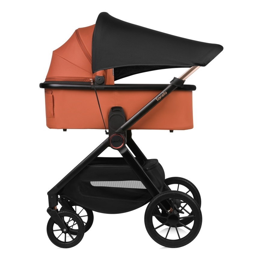 Lionelo - Poussette combinée 3-en-1 LAYLA Brun rouille