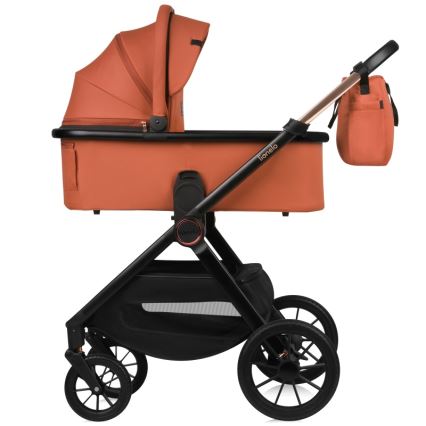 Lionelo - Poussette combinée 3-en-1 LAYLA Brun rouille