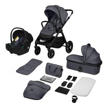 Lionelo - Poussette combinée 3-en-1 LAYLA Gris pierre
