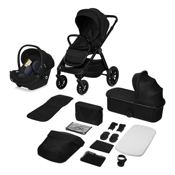 Lionelo - Poussette combinée 3-en-1 LAYLA Noir Onyx