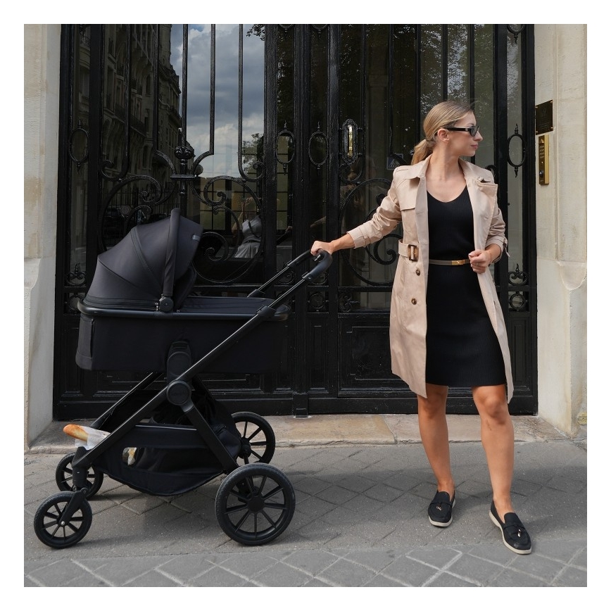 Lionelo - Poussette combinée 3-en-1 LAYLA Noir Onyx