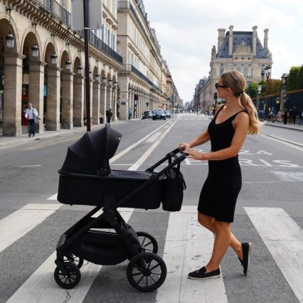 Lionelo - Poussette combinée 3-en-1 LAYLA Noir Onyx