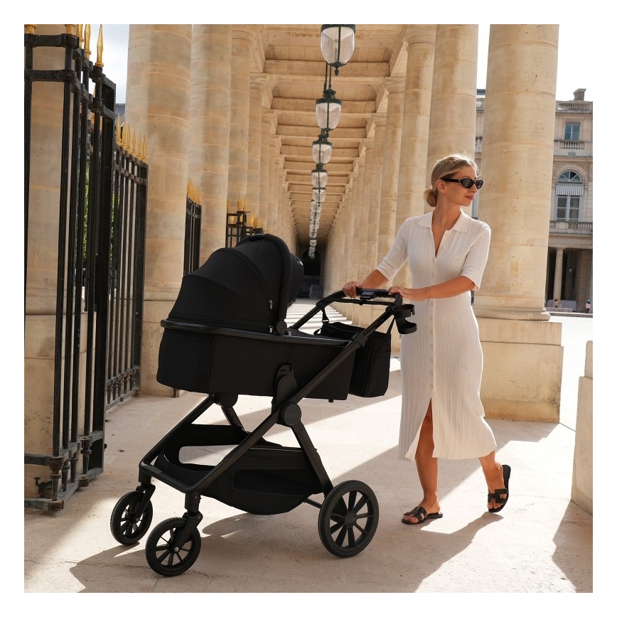 Lionelo - Poussette combinée 3-en-1 LAYLA Noir Onyx