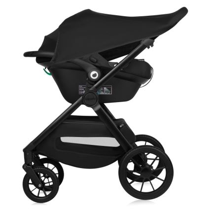Lionelo - Poussette combinée 3-en-1 LAYLA Noir Onyx
