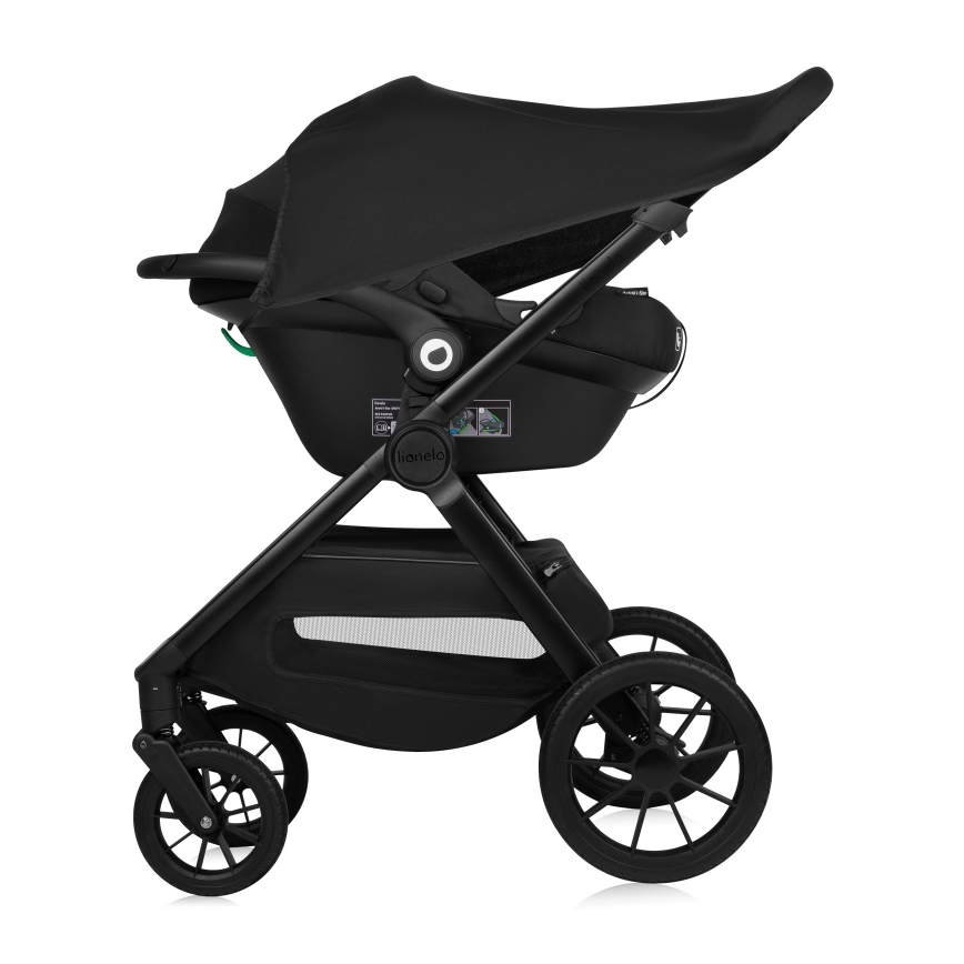 Lionelo - Poussette combinée 3-en-1 LAYLA Noir Onyx