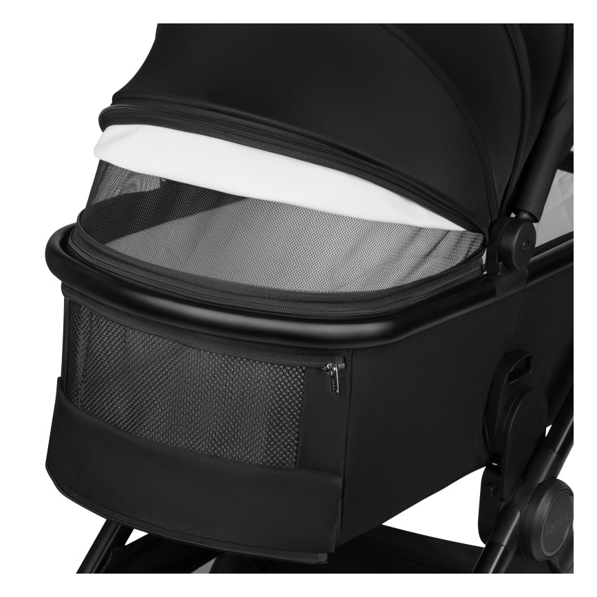 Lionelo - Poussette combinée 3-en-1 LAYLA Noir Onyx