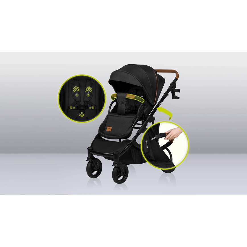 Lionelo - poussette combinée 3 en 1 MARI TOUR Noir Onyx
