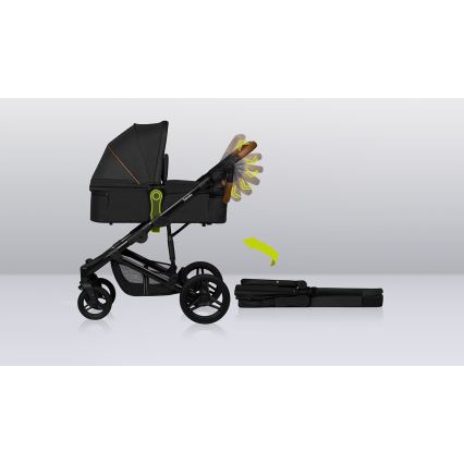 Lionelo - poussette combinée 3 en 1 MARI TOUR Noir Onyx