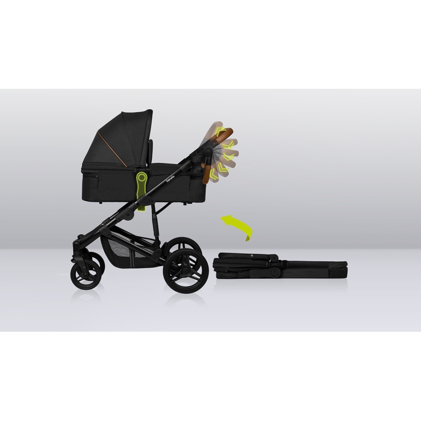 Lionelo - poussette combinée 3 en 1 MARI TOUR Noir Onyx