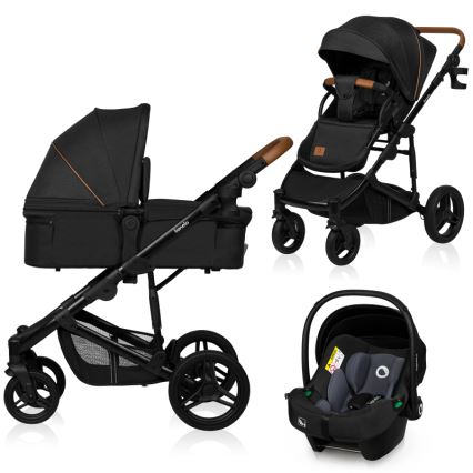 Lionelo - poussette combinée 3 en 1 MARI TOUR Noir Onyx