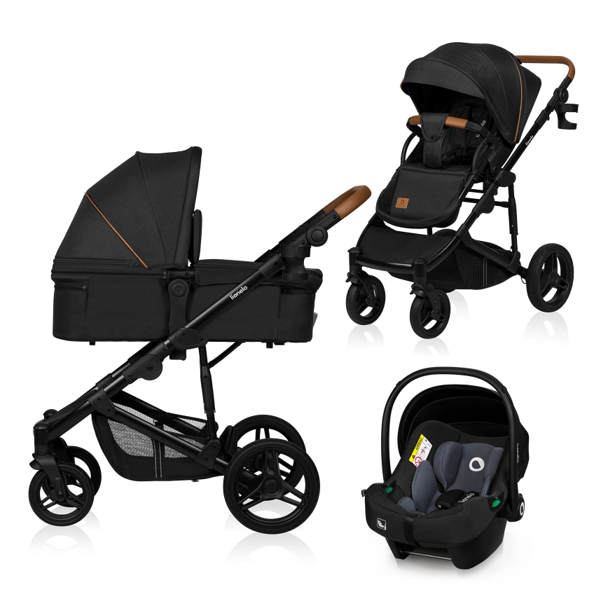Lionelo - poussette combinée 3 en 1 MARI TOUR Noir Onyx