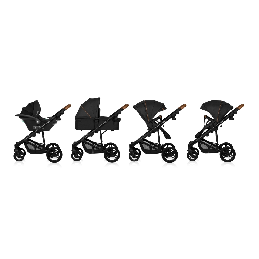 Lionelo - poussette combinée 3 en 1 MARI TOUR Noir Onyx