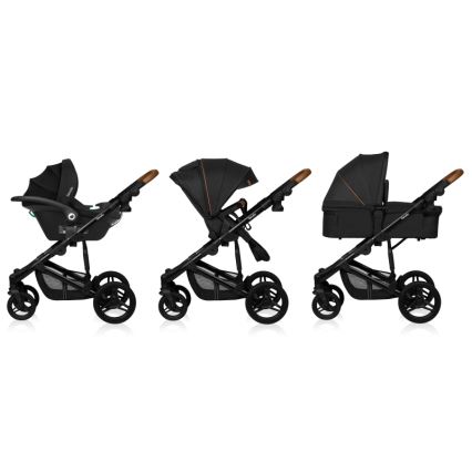 Lionelo - poussette combinée 3 en 1 MARI TOUR Noir Onyx
