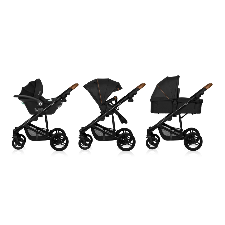 Lionelo - poussette combinée 3 en 1 MARI TOUR Noir Onyx
