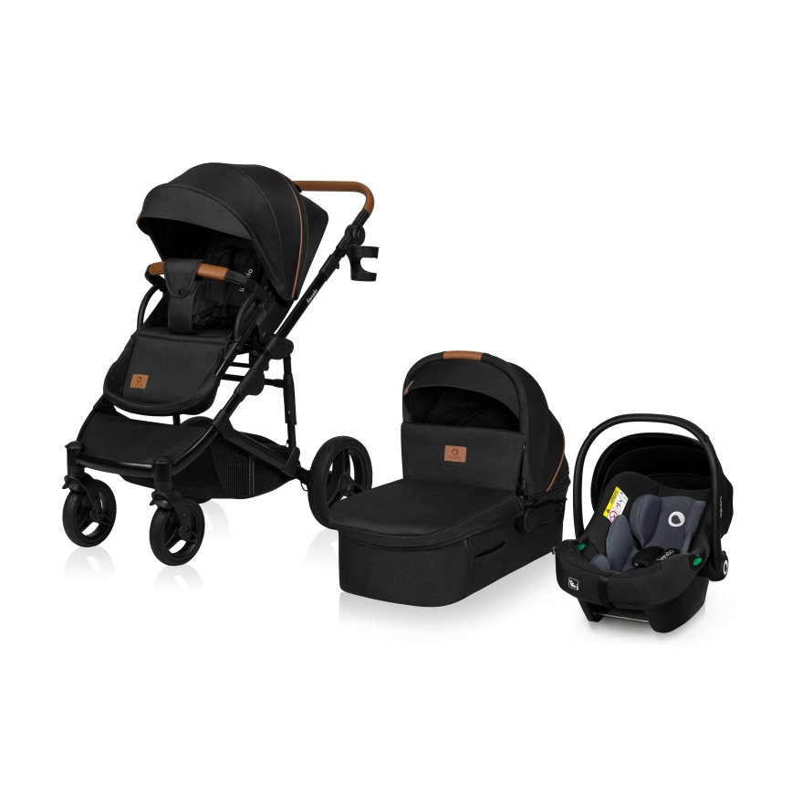 Lionelo - poussette combinée 3 en 1 MARI TOUR Noir Onyx
