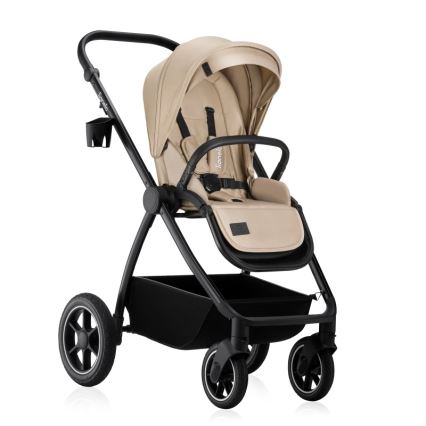 Lionelo - Poussette combinée 3-en-1 MERIL Beige Sable