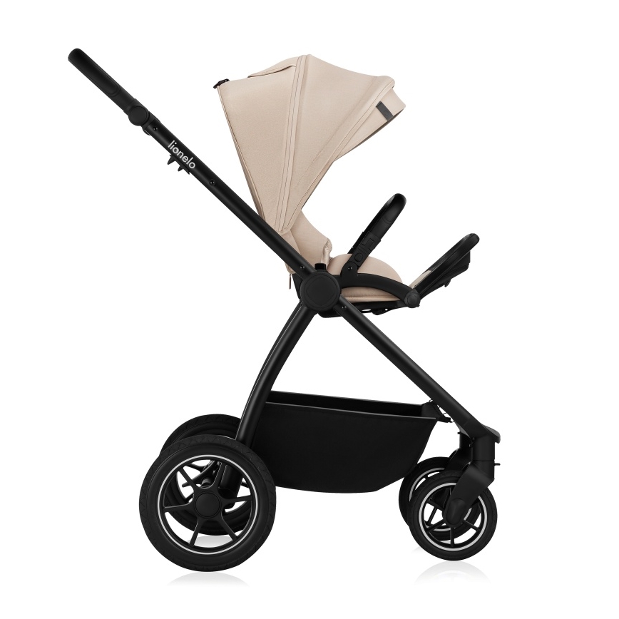 Lionelo - Poussette combinée 3-en-1 MERIL Beige Sable