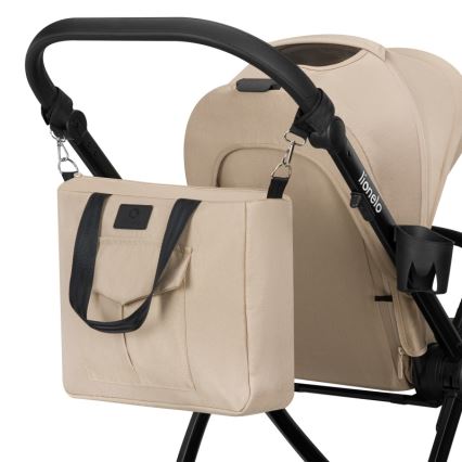 Lionelo - Poussette combinée 3-en-1 MERIL Beige Sable