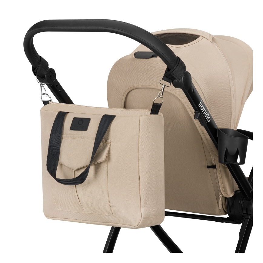 Lionelo - Poussette combinée 3-en-1 MERIL Beige Sable