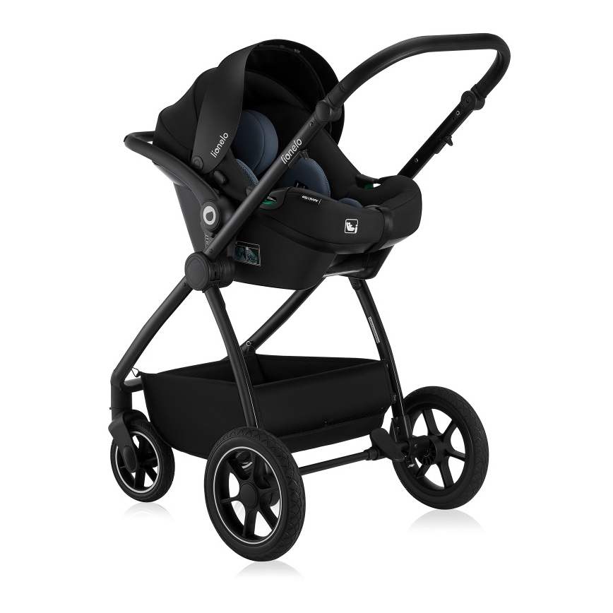Lionelo - Poussette combinée 3-en-1 MERIL Black Onyx